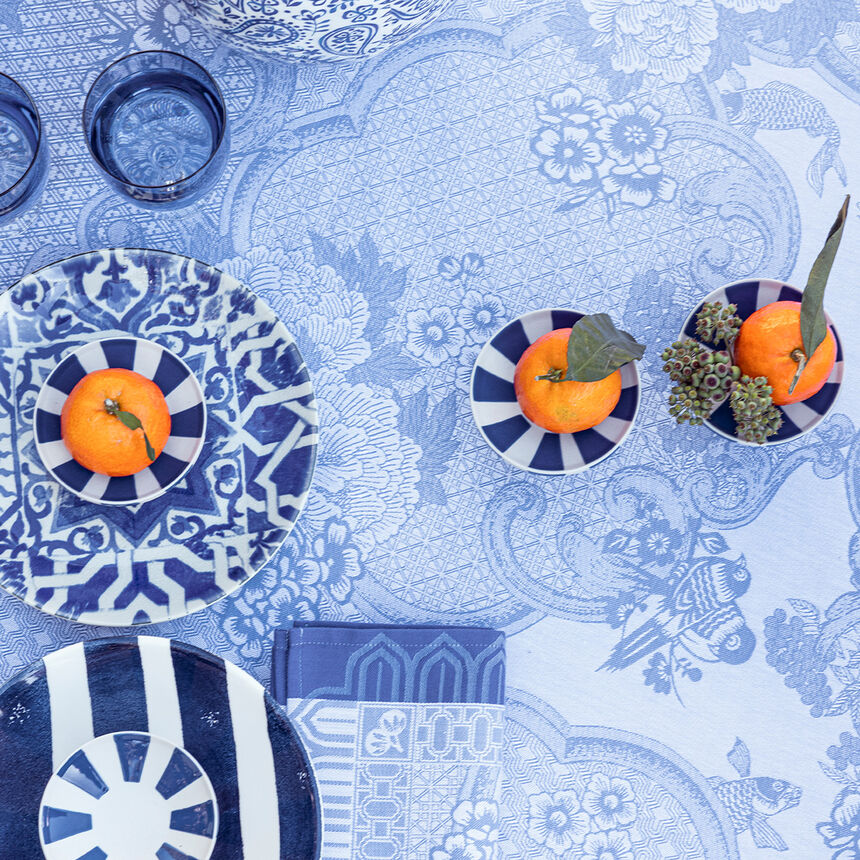 Nappe Promenade Imp&eacute;riale Lapis 120x120 100% coton, longues fibres, , hi-res image number 6