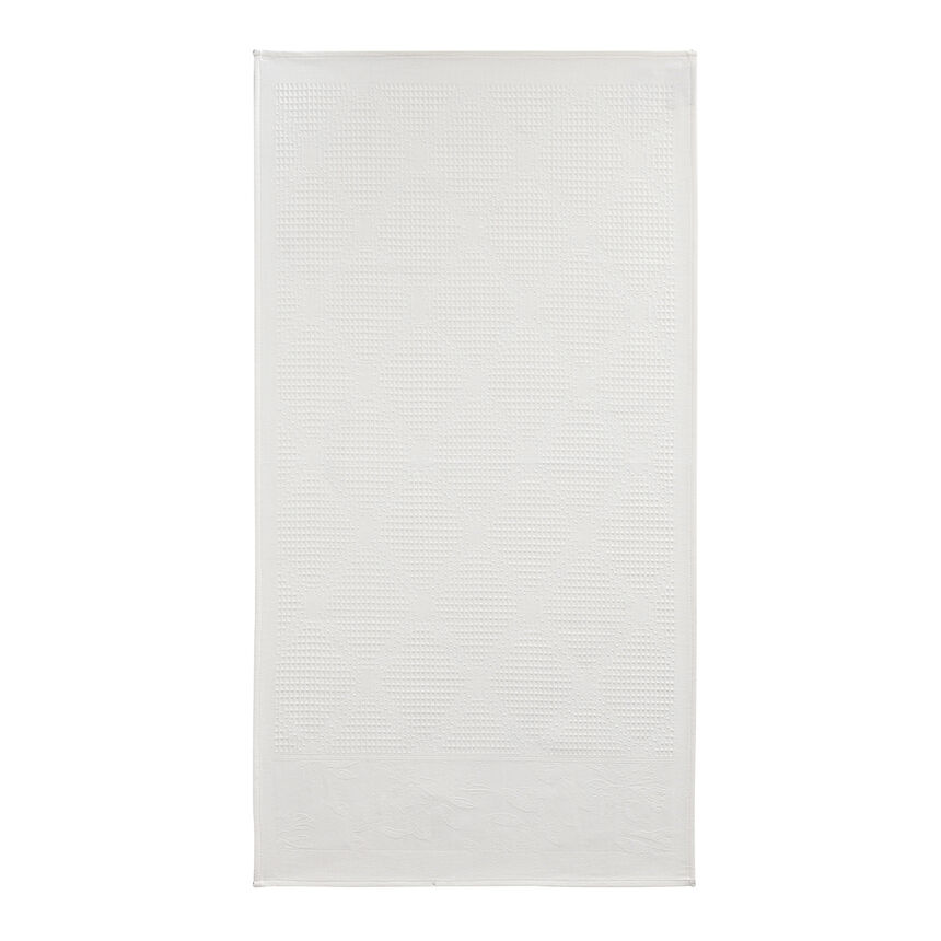 Serviette de toilette Pois de senteur Blanc 50x100 100% coton, , hi-res image number 1