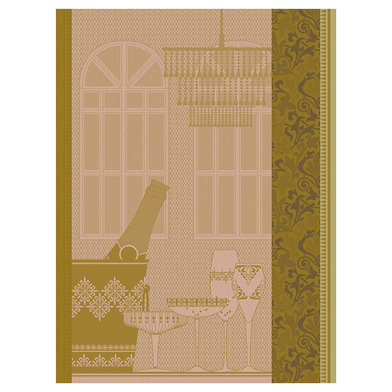 Torchon Ambiance Bulle Pamplemousse 60x80 100% coton, , hi-res image number 0