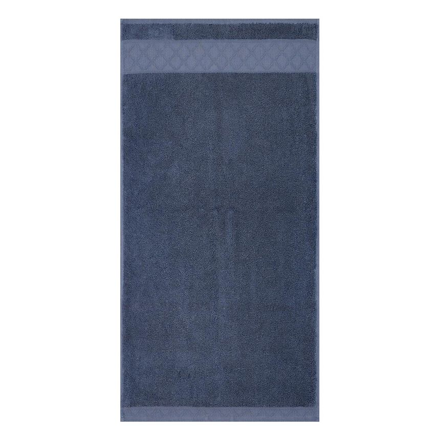 Serviette invit&eacute; Caresse Bleu orient 30x50 100% coton, , hi-res image number 0