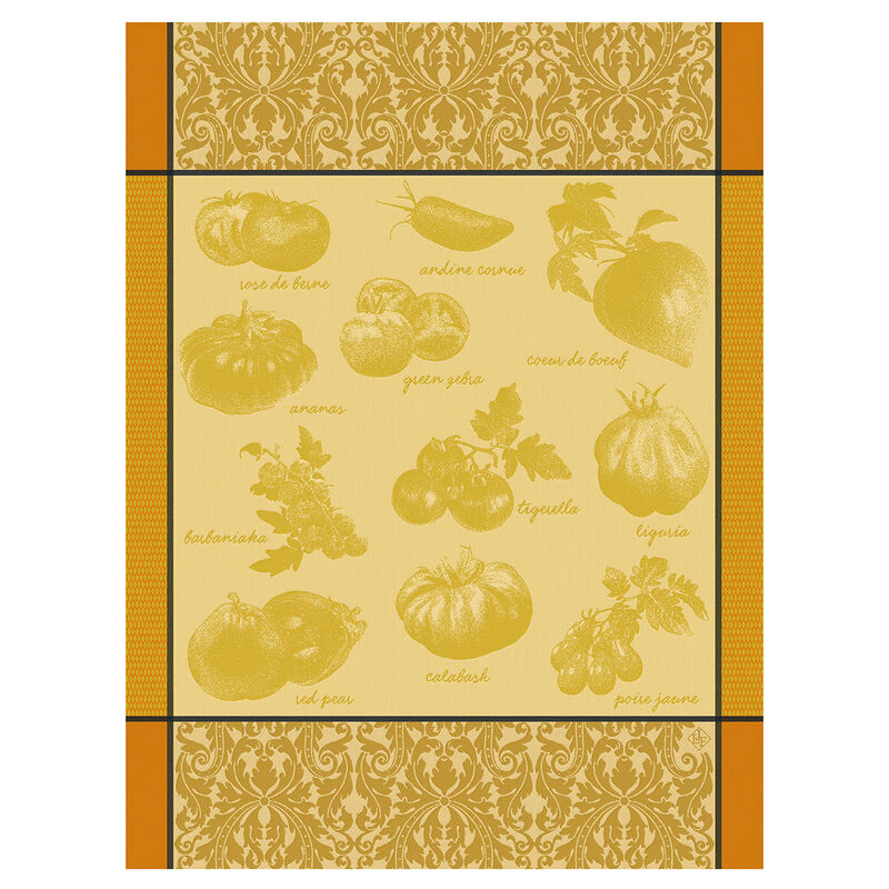 Torchon Tomates Jaune 60x80 100% coton, , hi-res image number 1