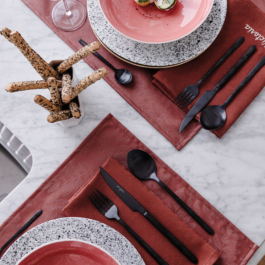 Set de table enduit Vegetal mood Goji 50x36 100% coton, , hi-res image number 2