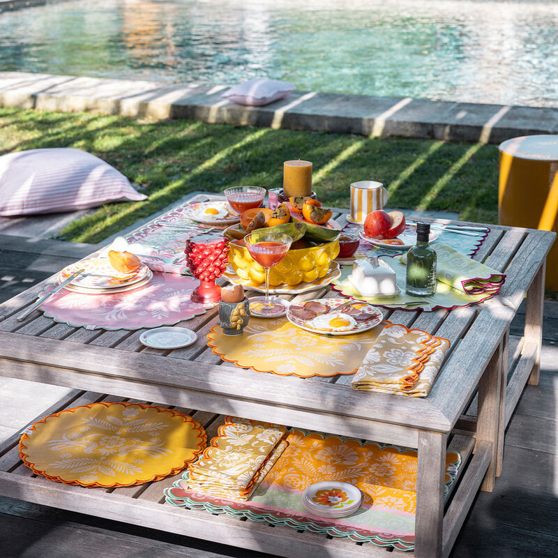 Set de table enduit Alegria Lagoon &Oslash;38 100% coton, longues fibres, , hi-res image number 1