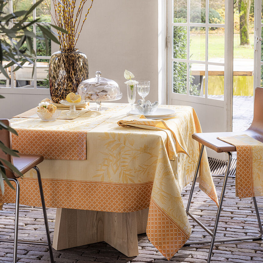 Nappe Jardin d'Eden Pollen 175x175 100% coton, , hi-res image number 1