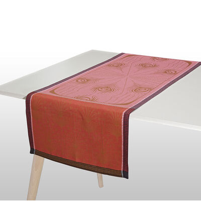 Chemin de table Cabaret Flamingo 50x150 100% lin