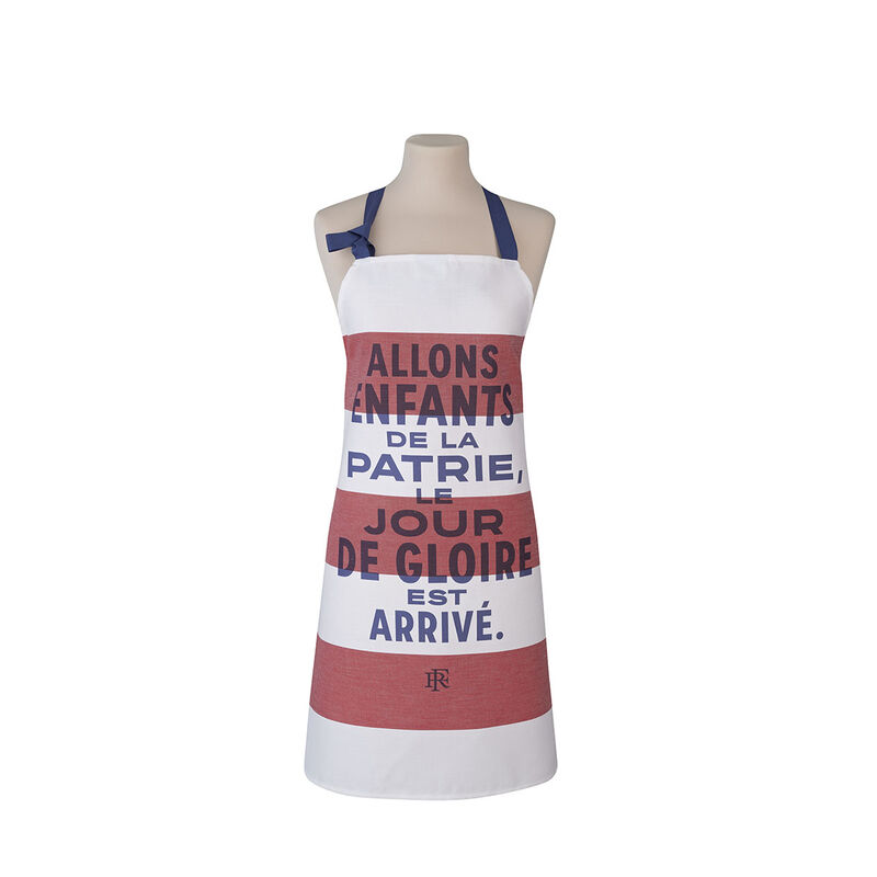 Tablier Elysée Patrie Tricolore 80x96 100% coton, , hi-res image number 0
