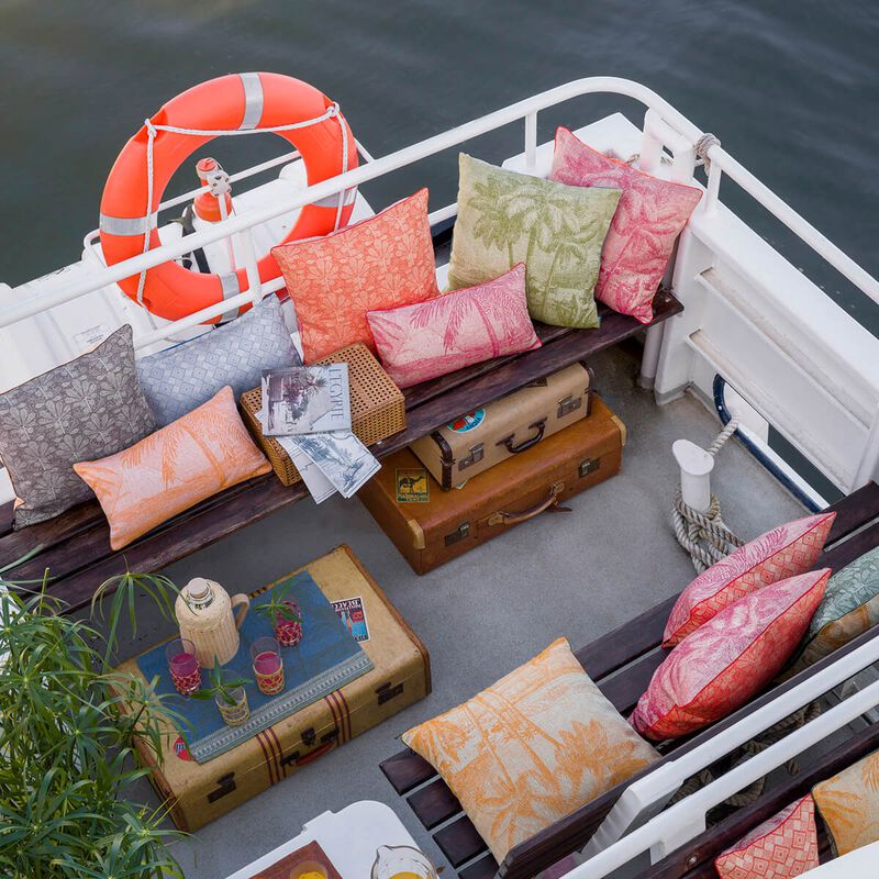 Housse de coussin Croisière sur le Nil Desert 50x50 100% lin, , hi-res image number 0