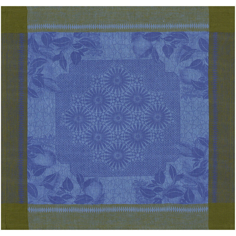 Serviette de table Jardin d'orient Majorelle 58x58 100% lin, , hi-res image number 0