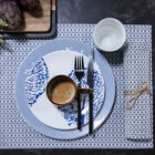 Set de table enduit Empreintes Tissage Cobalt 50x36 100% coton, , hi-res image number 0