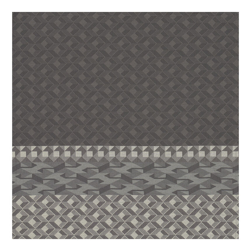 Serviette de table Caract&egrave;re Titane 58x58 100% coton, , hi-res image number 2