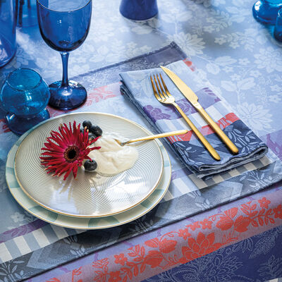 Serviette de table Gipsy Azur 50x50 100% coton