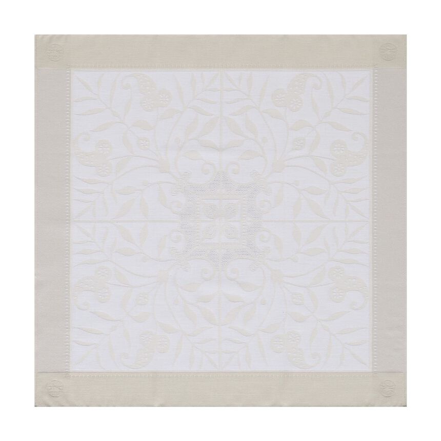 Serviette de table Venezia Ivoire Ivoire 58x58 100% coton, , hi-res image number 0