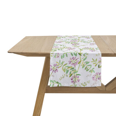 Chemin de table Pois de senteur Coton,Lin