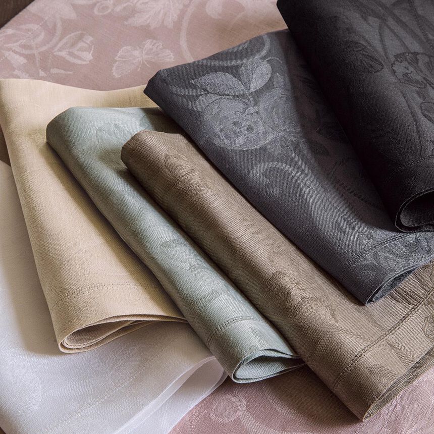 Serviette de table Tivoli Poivre gris 50x50 100% lin, , hi-res image number 1