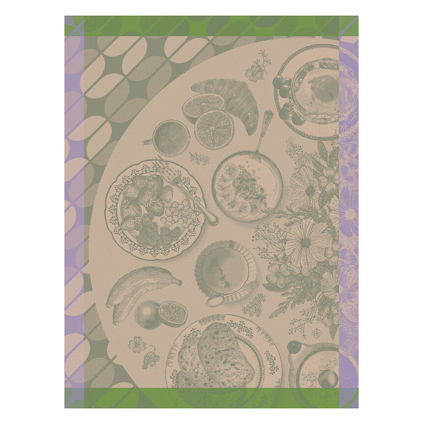 Torchon Brunch Gourmand  Kiwi 60x80 100% coton, , hi-res image number 0