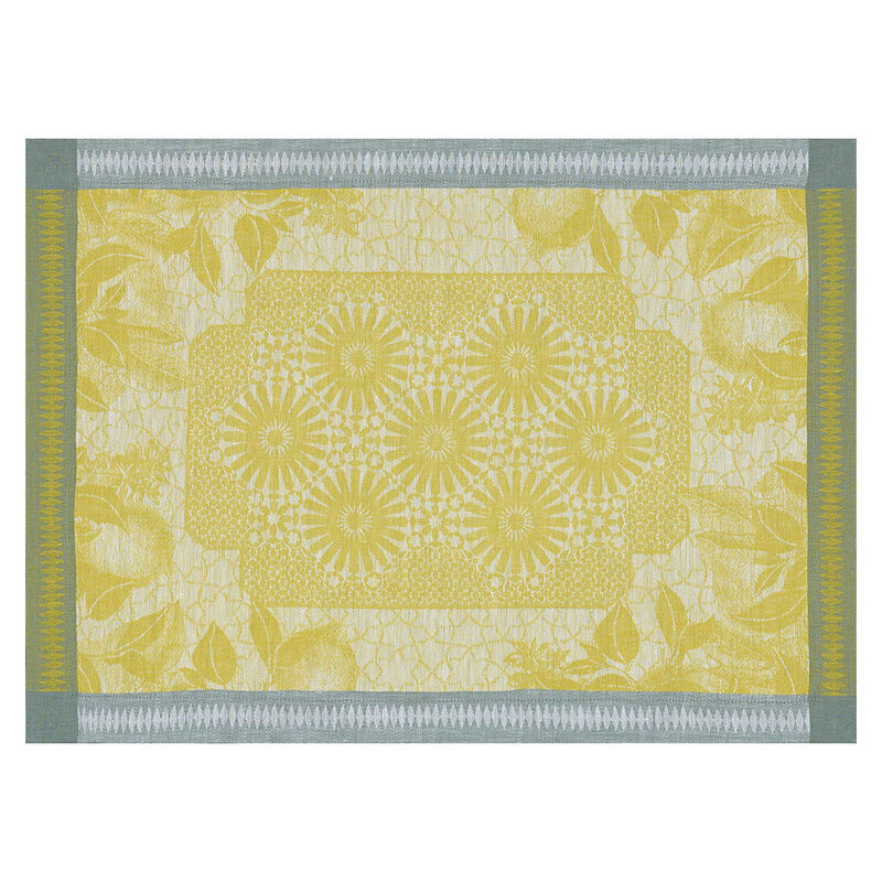 Set de table Jardin d'orient Cedrat 50x36 100% lin, , hi-res