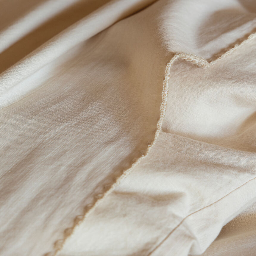 Drap plat Eclat Amande 190X290 100% coton, , hi-res image number 1