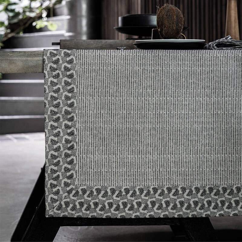 Nappe Empreintes Charbon 150x150 100% coton, , hi-res image number 4