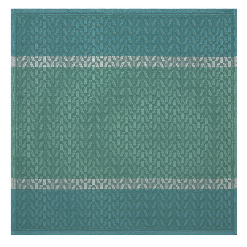 Serviette de table Veine Graphique &Eacute;meraude 58x58 100% coton, , hi-res image number 1