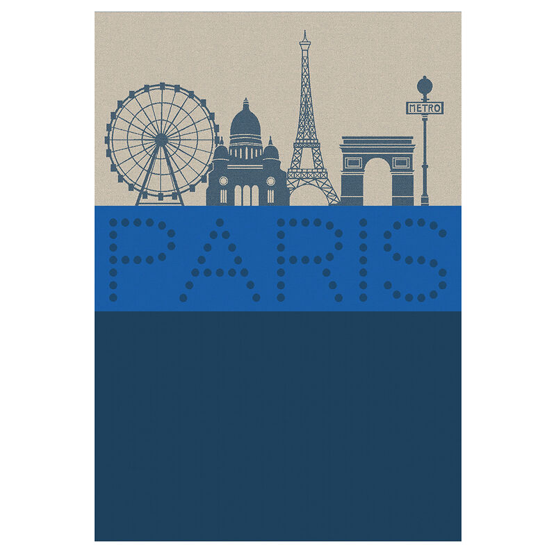 Torchon Paris Lumière Nuit 70x50 100% coton, , hi-res image number 0