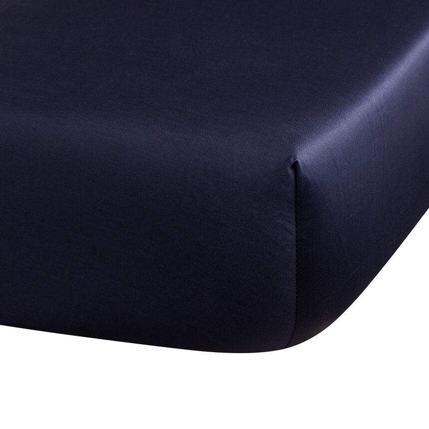 Drap housse Flora Encre 90X200X35 100% coton, , hi-res image number 0