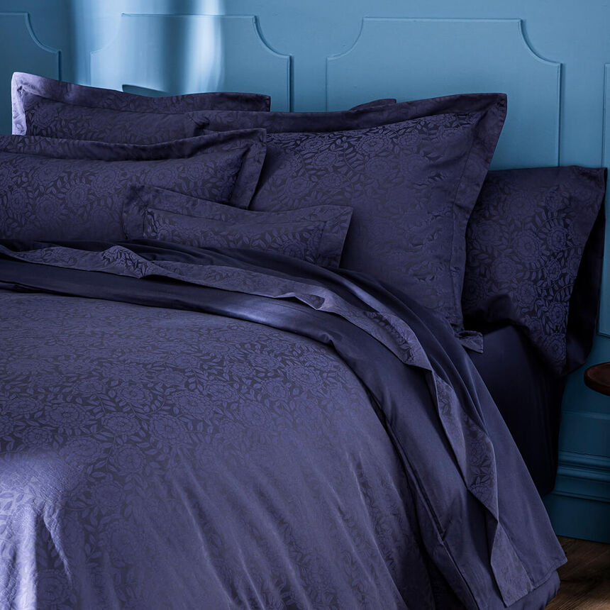 Taie d'oreiller Flora Encre 50X75 100% coton, , hi-res image number 1