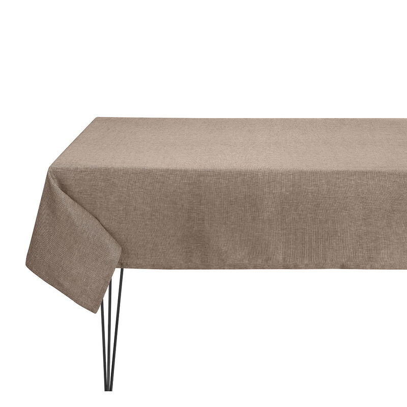 Nappe Casual Natté Noisette 150x150 100% lin, , hi-res image number 0