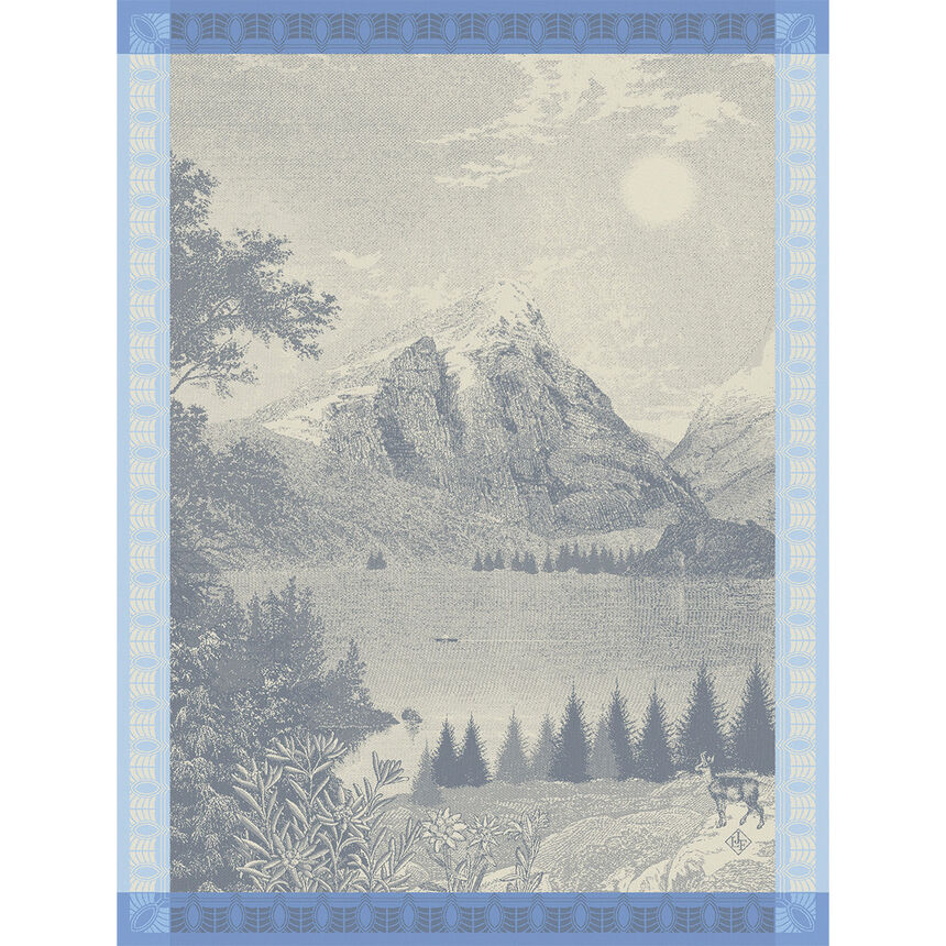 Torchon Altitude Gentiane 60x80 100% coton, , hi-res image number 0