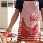 Tablier Coco-Rico Rouge 90x90 100% coton, , hi-res image number 0