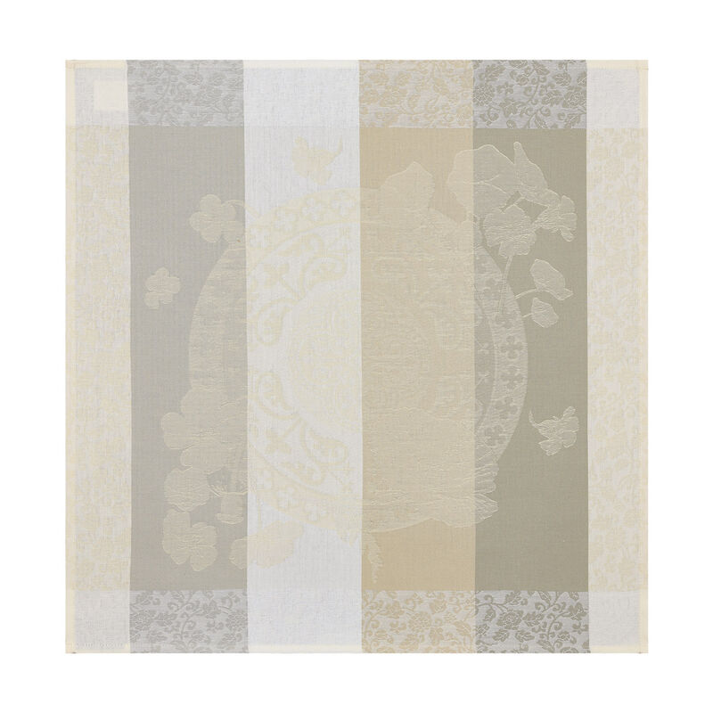 Serviette de table Fleurs Gourmandes Craie 58x58 100% coton, , hi-res