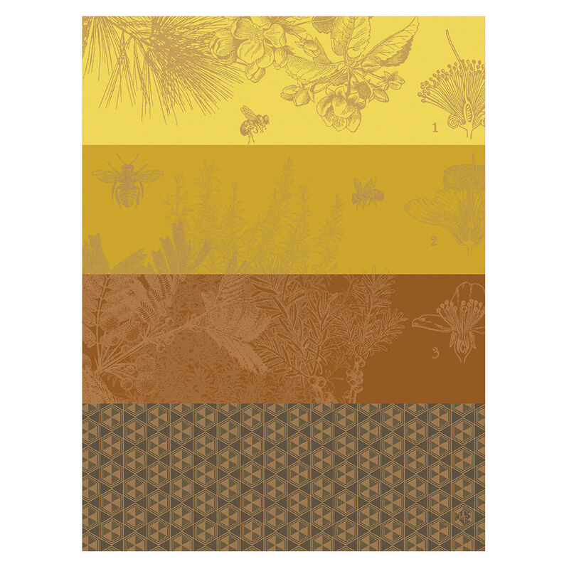 Torchon Miel de Fleurs Miel 60x80 100% coton, , hi-res image number 0
