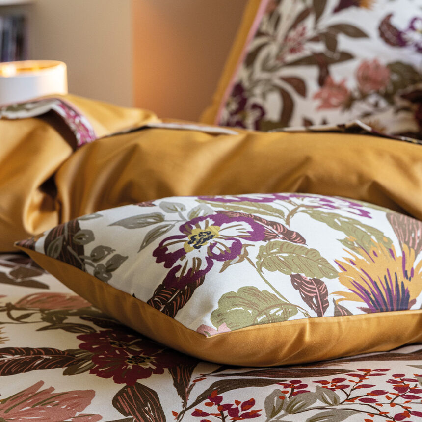 Taie Panache de fleurs  Miel 40X80 100% coton, , hi-res image number 4