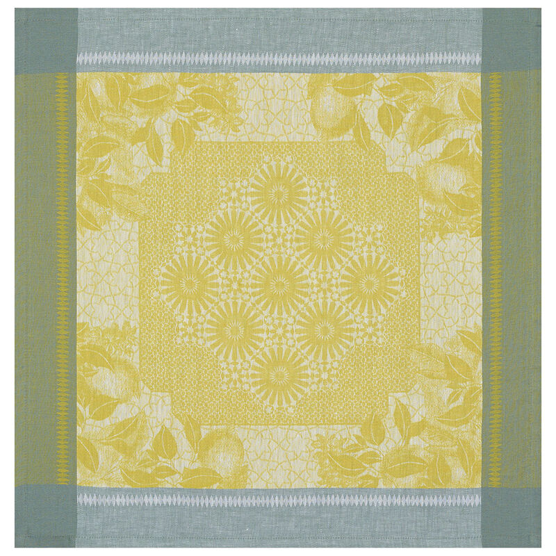 Serviette de table Jardin d'orient Cedrat 58x58 100% lin, , hi-res