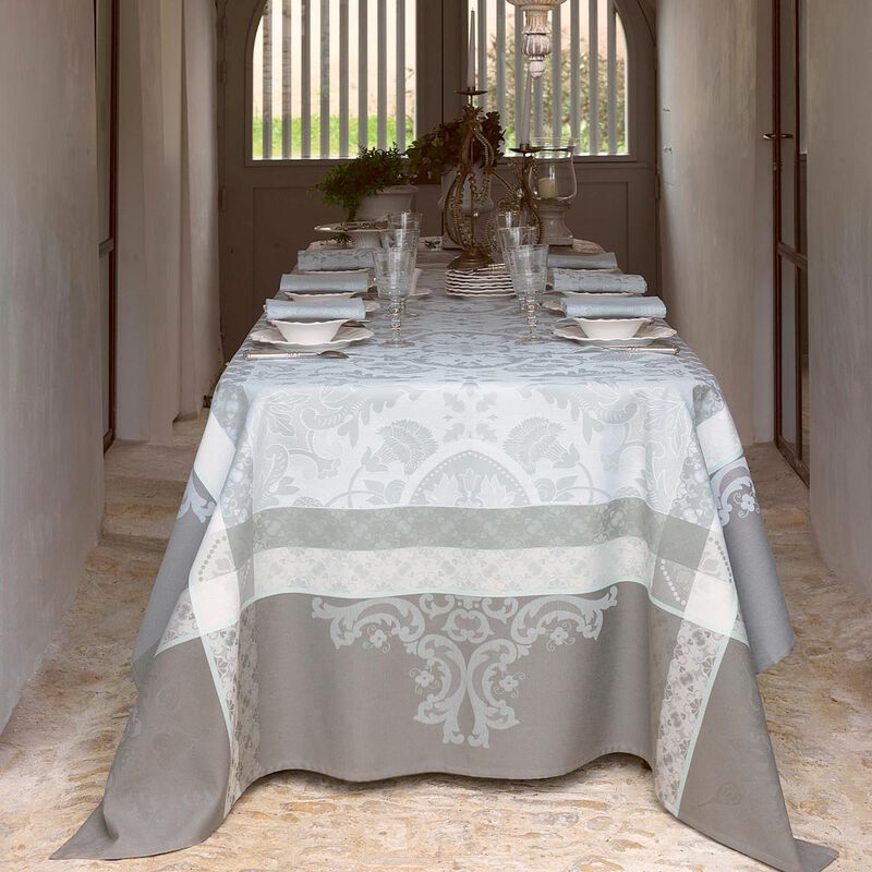 Nappe Azulejos Ciment 175x175 100% coton, , hi-res image number 0