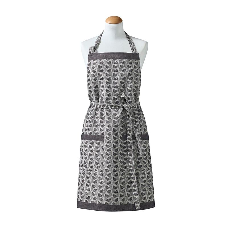 Tablier Empreintes Charbon 80x96 100% coton, , hi-res image number 0