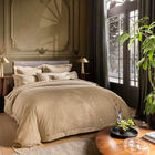 Housse de couette  Arabesque Sepia 140X200 50% coton - 50% lin, , hi-res image number 0