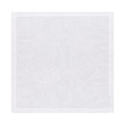 Serviette de table Tivoli Blanc 50x50 100% lin,  Serviette de table Tivoli Blanc 50x50 100% lin