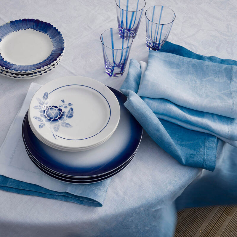 Serviette de table Tivoli Solveig Eau 50x50 100% lin, , hi-res image number 0