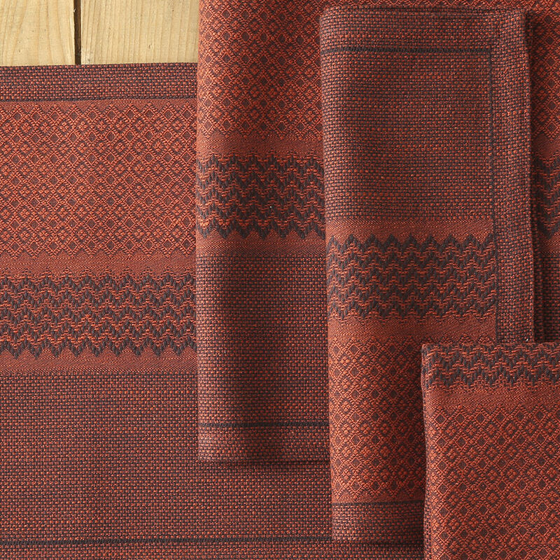 Serviette de table Slow Life Goji 50x30 89% coton / 11% lin, , hi-res image number 1