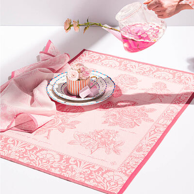 Torchon Jardin des roses Coton