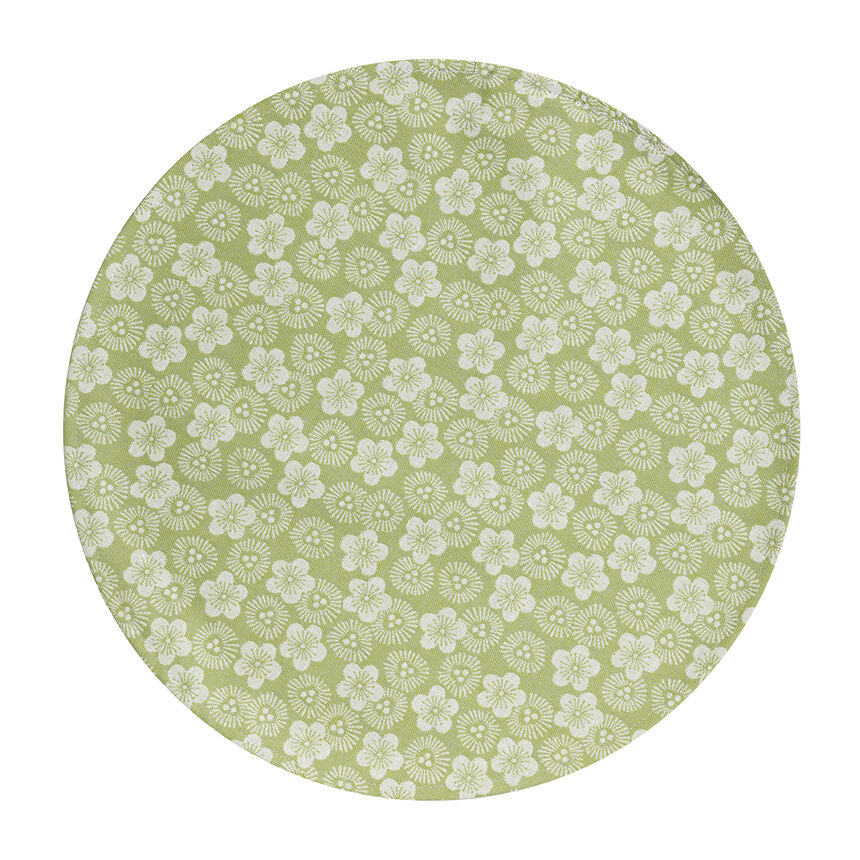 Set de table enduit Wagara enduit C&eacute;ladon &Oslash;38 100% coton, , hi-res image number 1