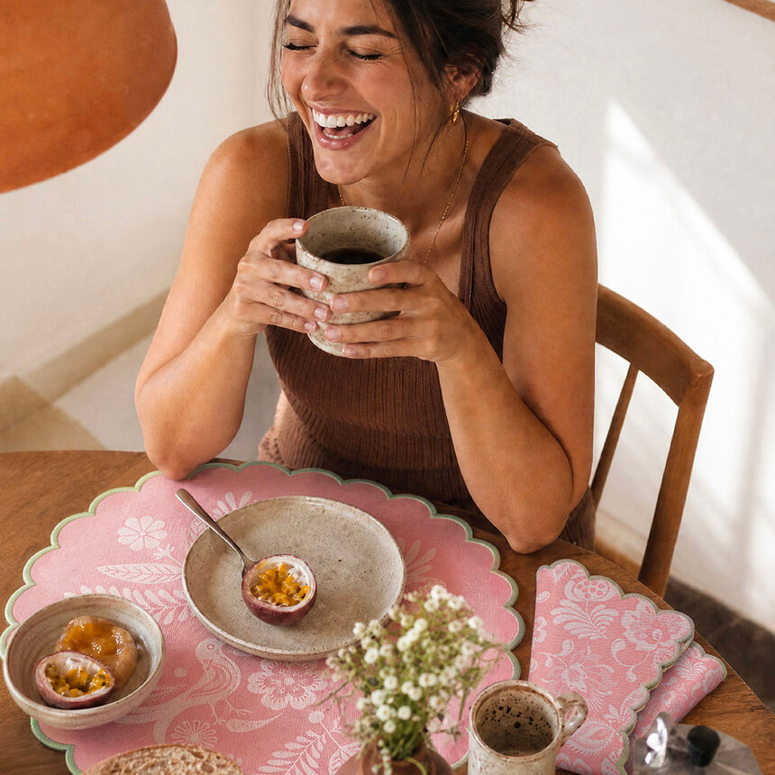 Set de table enduit Alegria Sorbet &Oslash;38 100% coton, longues fibres, , hi-res image number 0