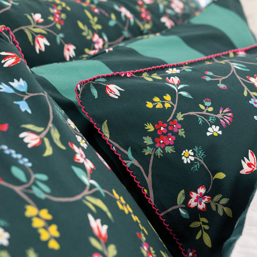 Taie d&eacute;corative  Vagabonde For&ecirc;t 30X41 100% coton, , hi-res image number 0