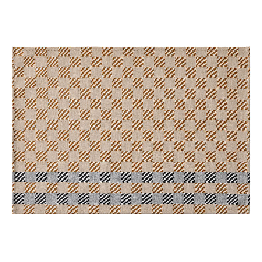 Set de table enduit Champ&ecirc;tre Enduit Damier 50x36 100% coton, , hi-res image number 1