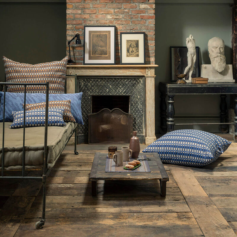 Pouf Origin Rythme Denim 80x80 100% coton, , hi-res image number 0