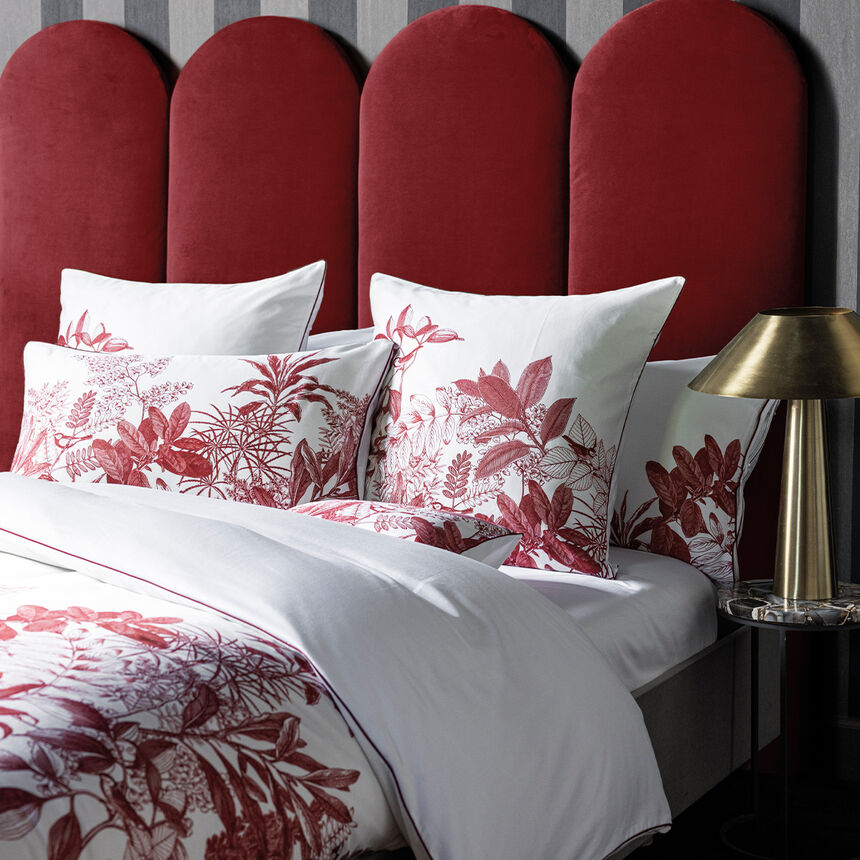 Taie Feuilles en sc&egrave;ne  Goji 40X80 100% coton, , hi-res