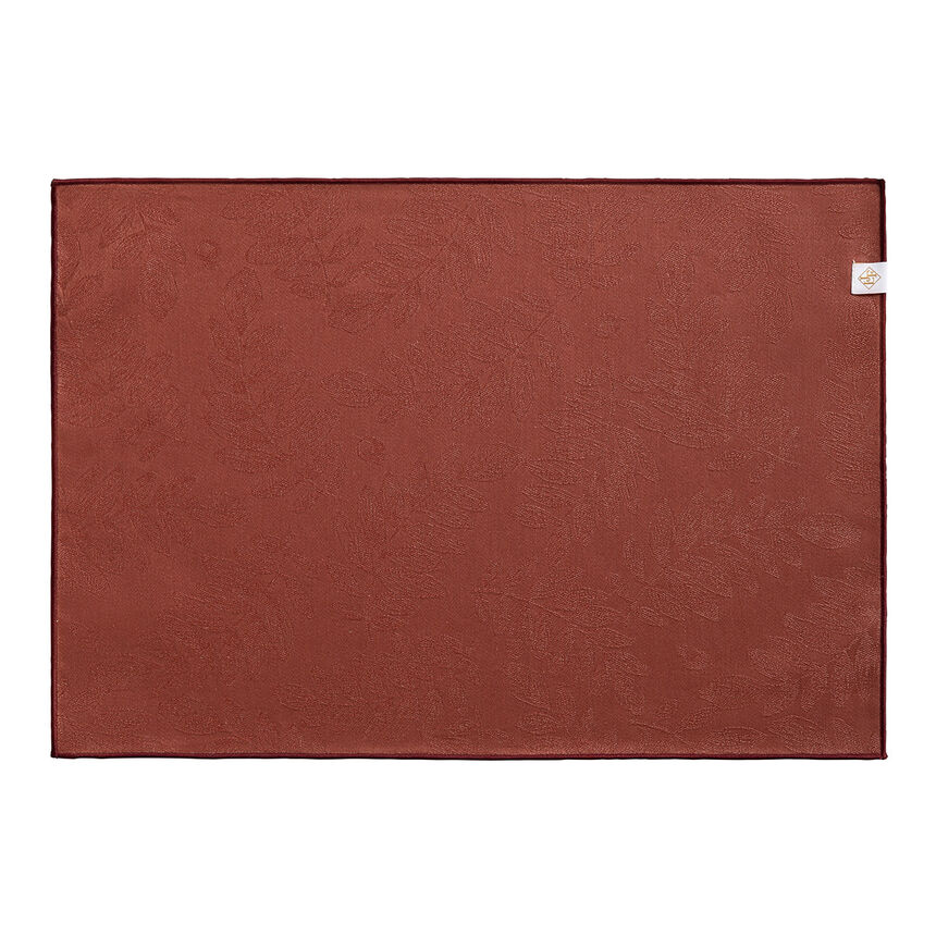 Set de table enduit Vegetal mood avec surjet bourdon Goji 46x32 100% coton, longues fibres, , hi-res image number 0