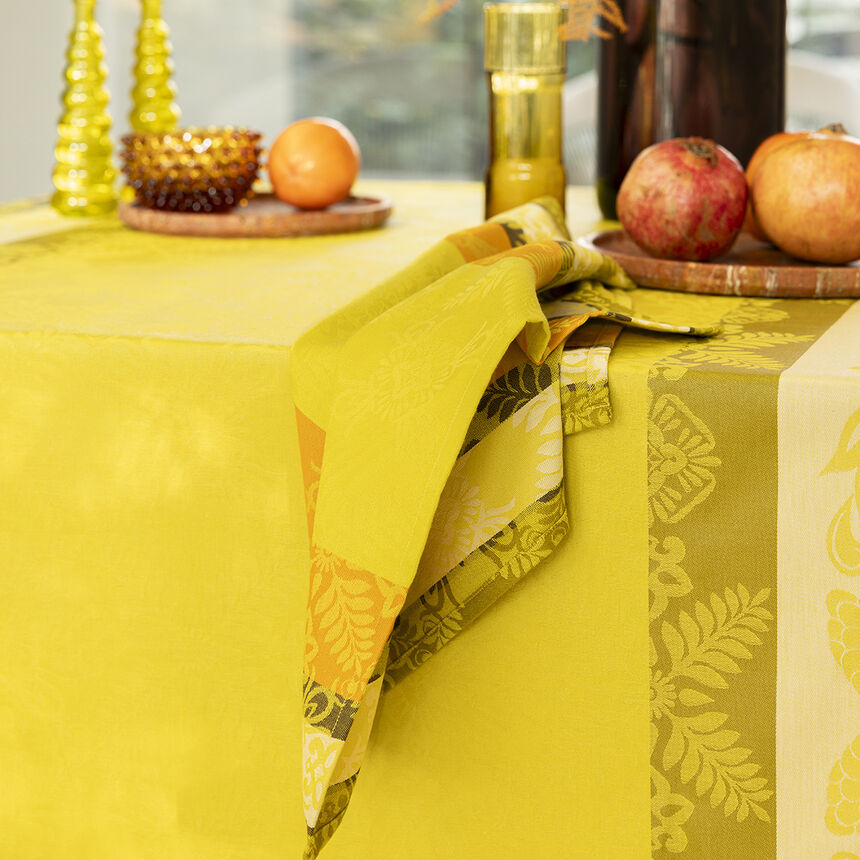Nappe enduite Mumbai Enduit Safran 150x260 100% coton, , hi-res image number 3