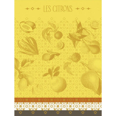 Torchon La beaut&eacute; du zeste C&eacute;drat 60x80 100% coton, longues fibres