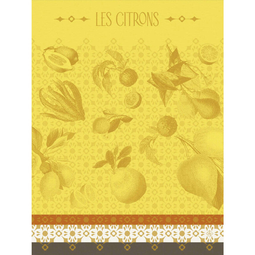 Torchon La beaut&eacute; du zeste C&eacute;drat 60x80 100% coton, longues fibres, , hi-res image number 0